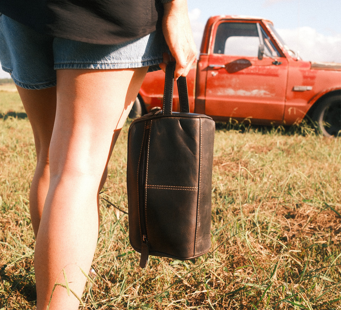 Leather Toiletry Bag